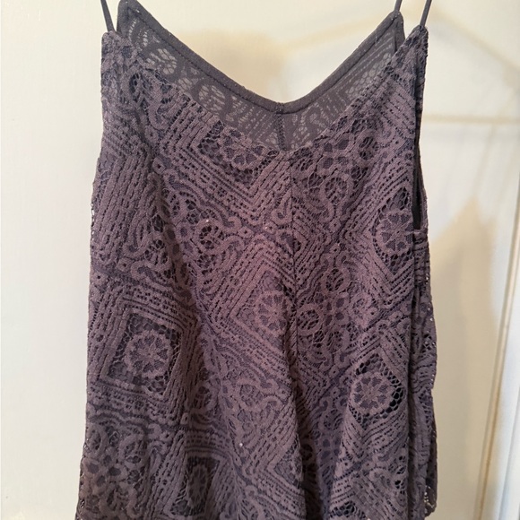 American Eagle Outfitters Textured Lace Camisole in Dark Purple - Picture 1 of 3